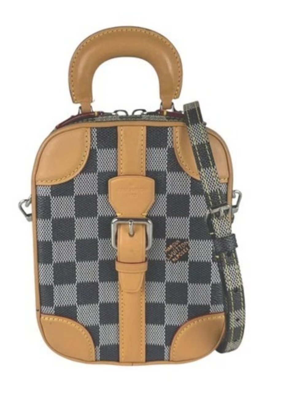 Auth LOUIS VUITTON Handbag Shoulder Bag Black/Brown Damier Canvas N60273 z10992